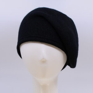 Boiled Wool: Beret - Black