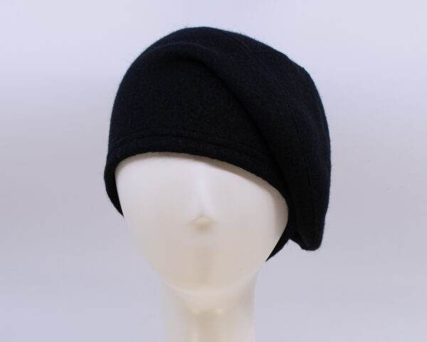 Boiled Wool: Beret - Black