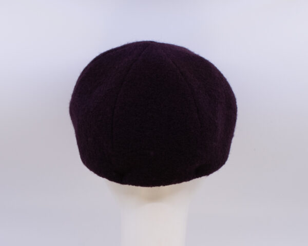 Boiled Wool: Dyllan - Aubergine (Back View)