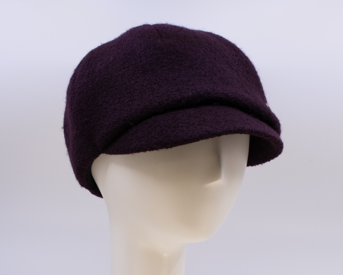 Boiled Wool: Dyllan - Aubergine (Side View 2)