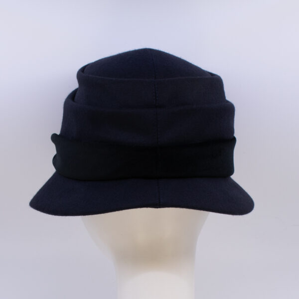 Wool Classic: Freda (Velvet) - Navy/Black (Back View)