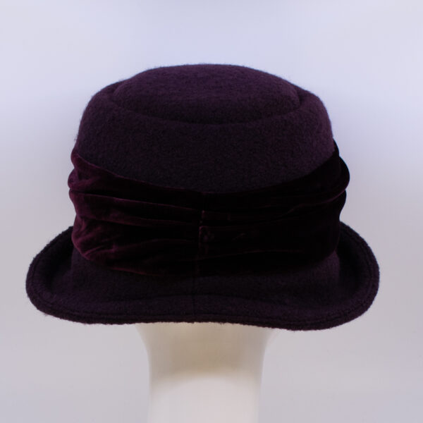 Boiled Wool: Jeanette - Aubergine/Aubergine (Velvet) (Back View)