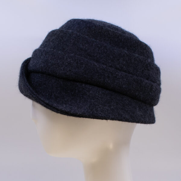 Boiled Wool: Lexi - Heather Grey (Side View)