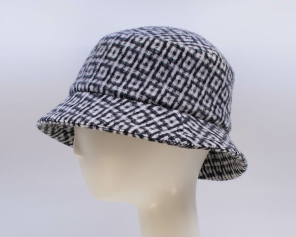 Mohair: Avery - Black/White Check (Side View)