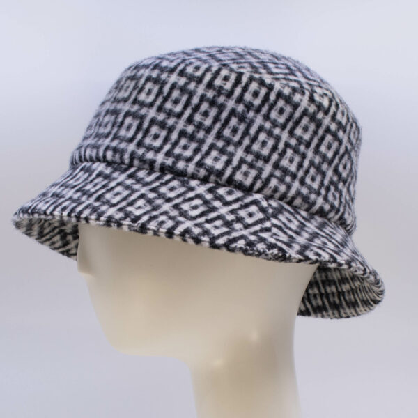 Mohair: Avery - Black/White Check (Side View)