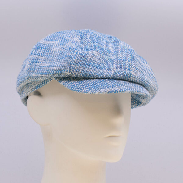 Indigo: Peaky Cap (Mens) - Sky Tweed (Side View 2)