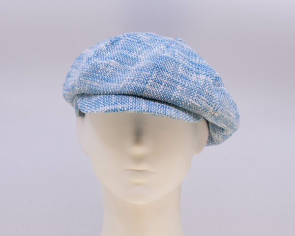 Indigo: Peaky Cap (Mens) - Sky Tweed