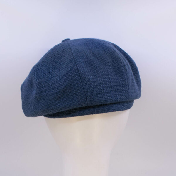 Indigo: Peaky Cap - Navy Burlap (Back View)