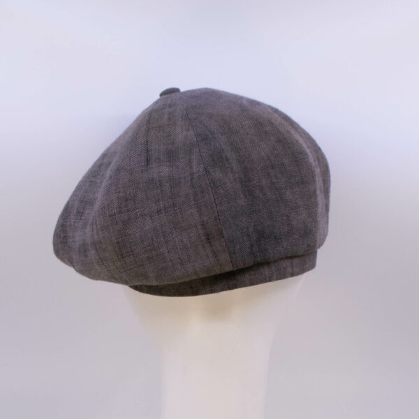 Rose Garden: Peaky Cap - Rose Brown (Linen) (Back View)