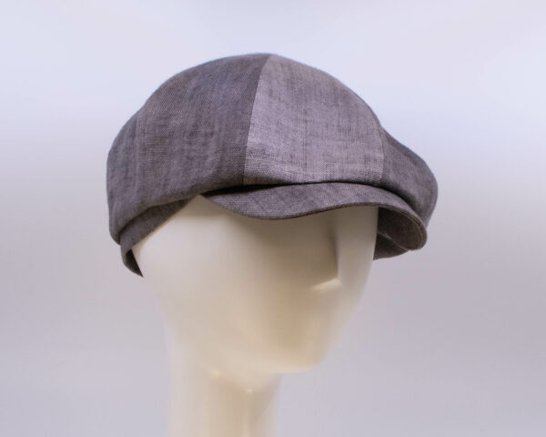 Rose Garden: Peaky Cap - Rose Brown (Linen) (Side View 2)