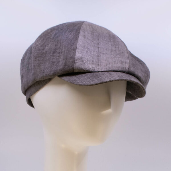 Rose Garden: Peaky Cap - Rose Brown (Linen) (Side View 2)