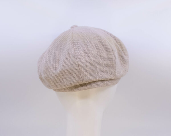 Rose Garden: Peaky Cap - Taupe Burlap (Back View)