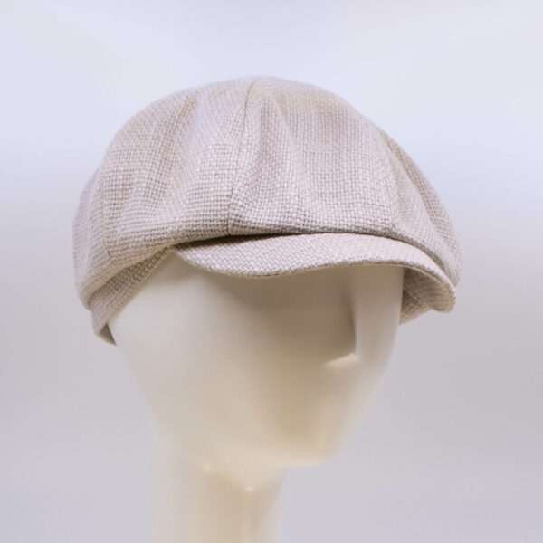 Rose Garden: Peaky Cap - Taupe Burlap (Side View 2)