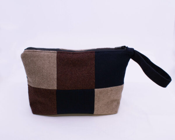 Patchwork Handbag - Neutrals/Navy-2