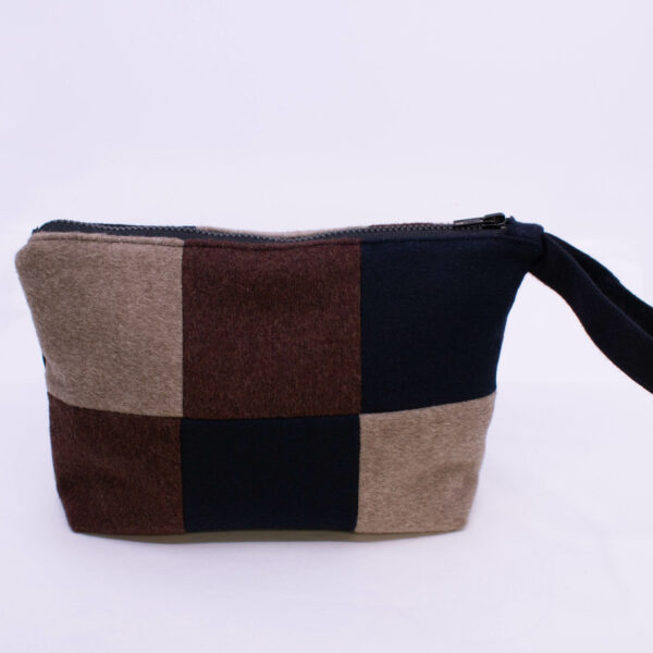 Patchwork Handbag - Neutrals/Navy-2