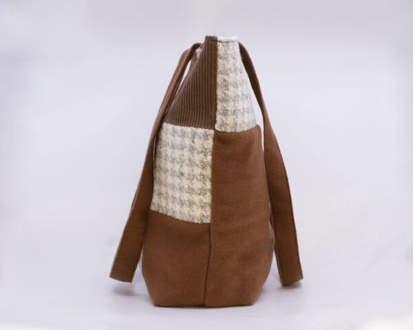 Patchwork Tote-Neutral/Camel-v1-2