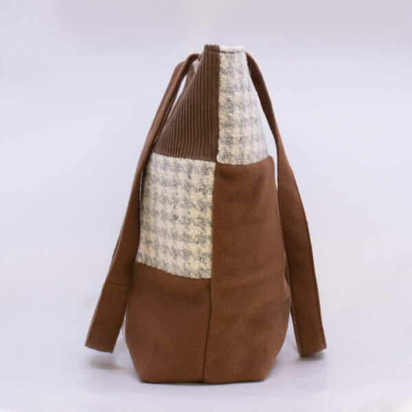 Patchwork Tote-Neutral/Camel-v1-2