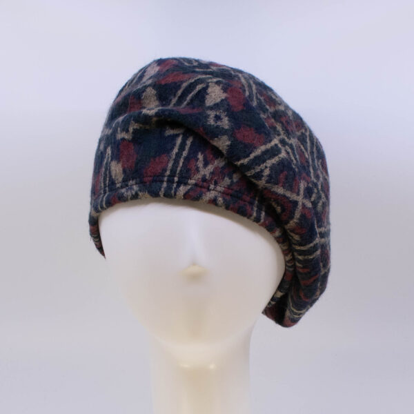 Boiled Wool: Beret - Print