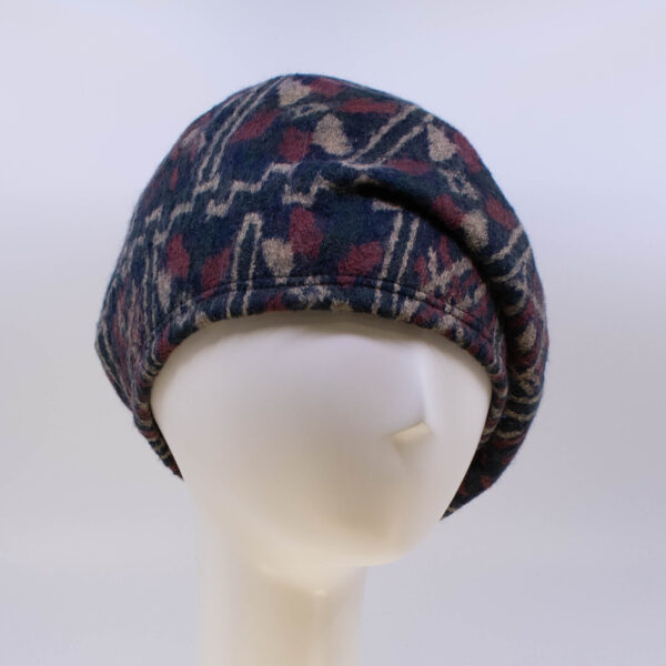 Boiled Wool: Beret - Print (Side View 2)