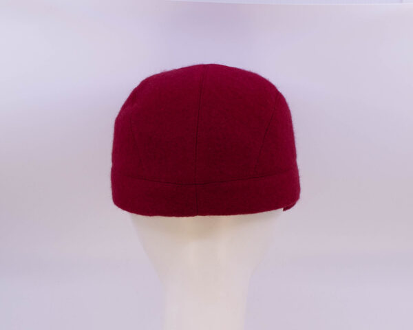 Boiled Wool: Casey - Ruby (Back View)