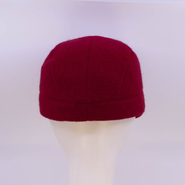 Boiled Wool: Casey - Ruby (Back View)