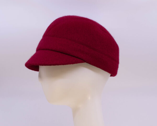 Boiled Wool: Casey - Ruby (Side View)