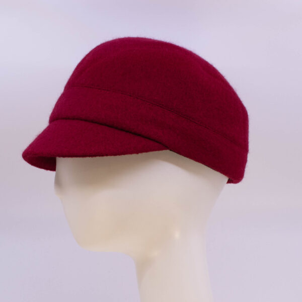 Boiled Wool: Casey - Ruby (Side View)