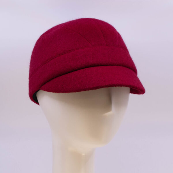 Boiled Wool: Casey - Ruby (Side View 2)