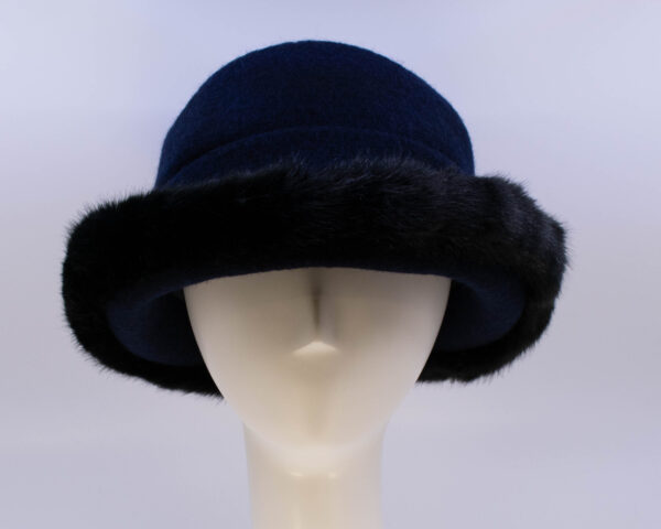 Boiled Wool: Stella - Navy/Sochi (Faux Fur)