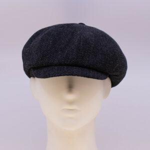 Graphite: Peaky Cap (Mens) - Herringbone