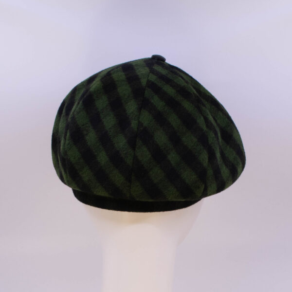 Hunter Check: Peaky Cap - Check (Back View)