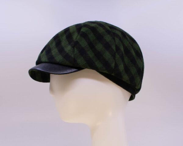 Hunter Check: Peaky Cap - Check (Side View)