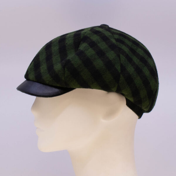 Hunter Check: Peaky Cap (Mens) - Check (Side View)