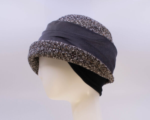 Tweeds: Jeanette (Velvet) - Brown/Grey (Side View Ear Cuff)