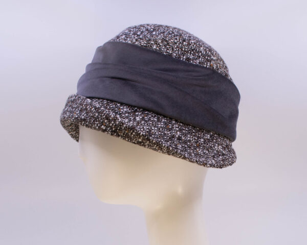 Tweeds: Jeanette (Velvet) - Brown/Grey (Side View)