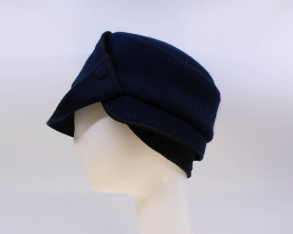 Boiled Wool: Victor - Navy (Side View Ear Cuff)