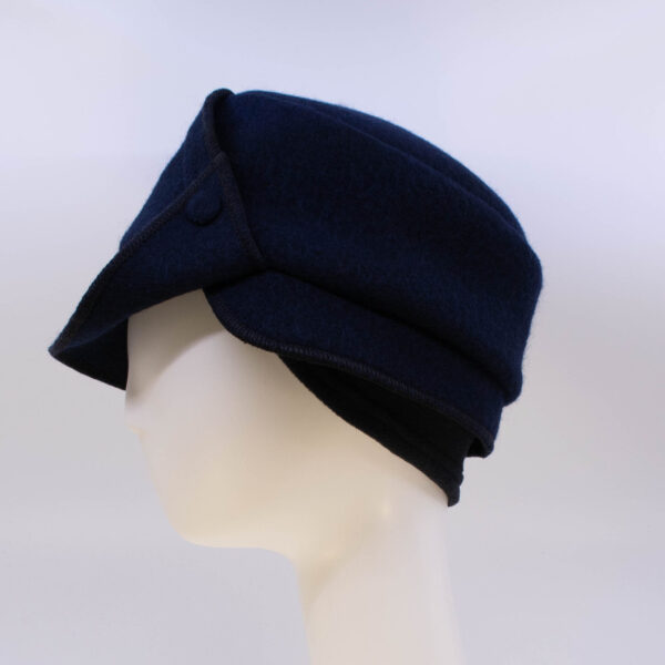 Boiled Wool: Victor - Navy (Side View Ear Cuff)