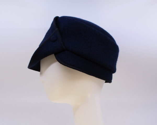 Boiled Wool: Victor - Navy (Side View)