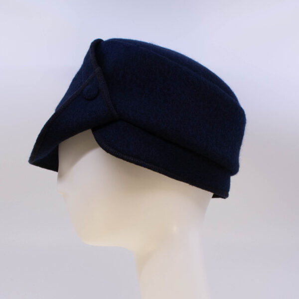 Boiled Wool: Victor - Navy (Side View)