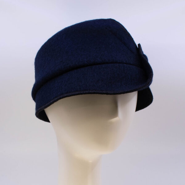 Boiled Wool: Victor - Navy (Side View 2)