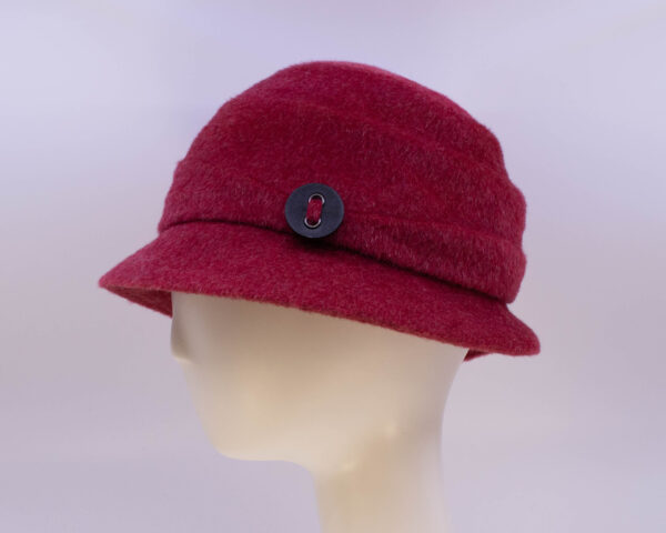 Mohair: Freda - Red (Side View)