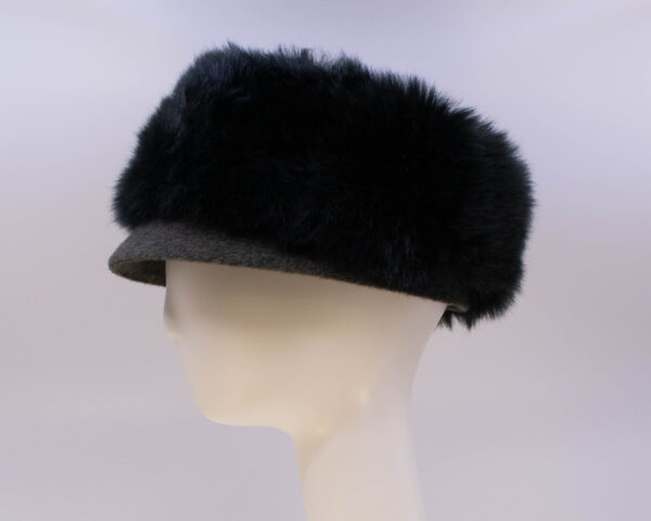 Mohair: Trapper Jane (Oso) - Loden/Oso (Faux Fur) (Side View)