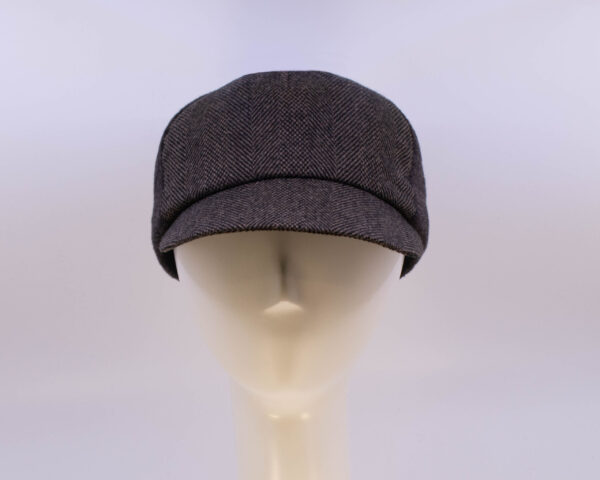 Mohair: Ball Cap - Brown/Tan Herringbone