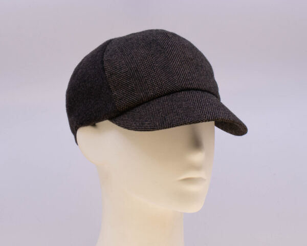 Mohair: Ball Cap (Mens) - Brown/Tan Herringbone (Side View 2)