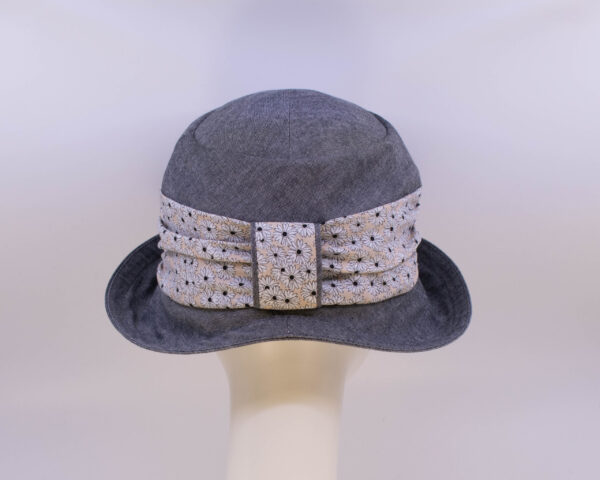 Chambray: Jeanette - Grey/Daisy (Back View)