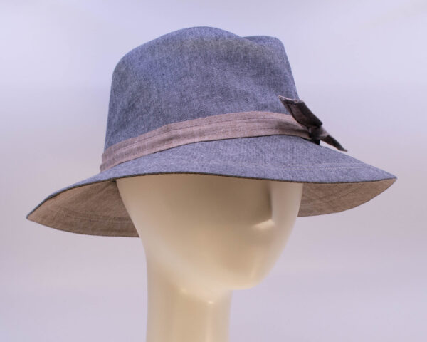 Chambray: Alexandra - Grey/Sepia (Side View 2)