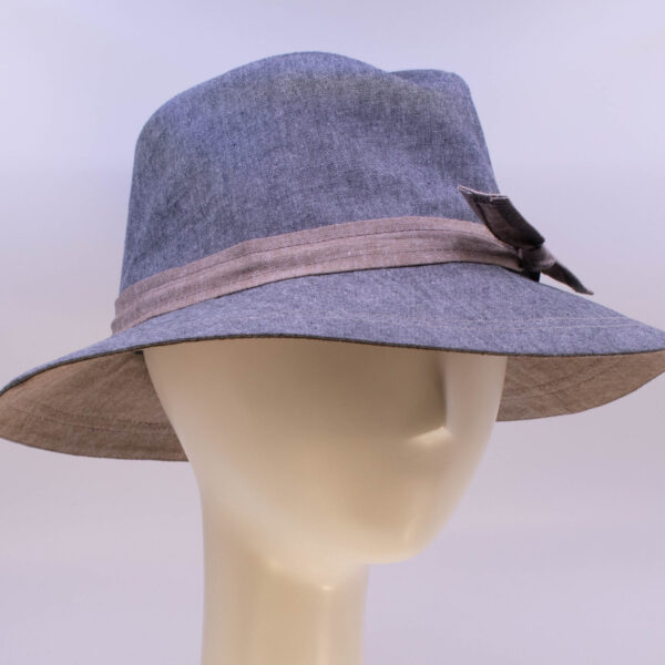 Chambray: Alexandra - Grey/Sepia (Side View 2)