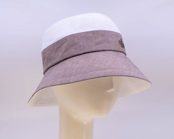 Chambray: Felice - White/Sepia (Side View 2)