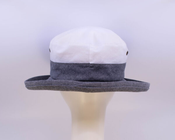 Chambray: Miranda - White/Grey (Back View)