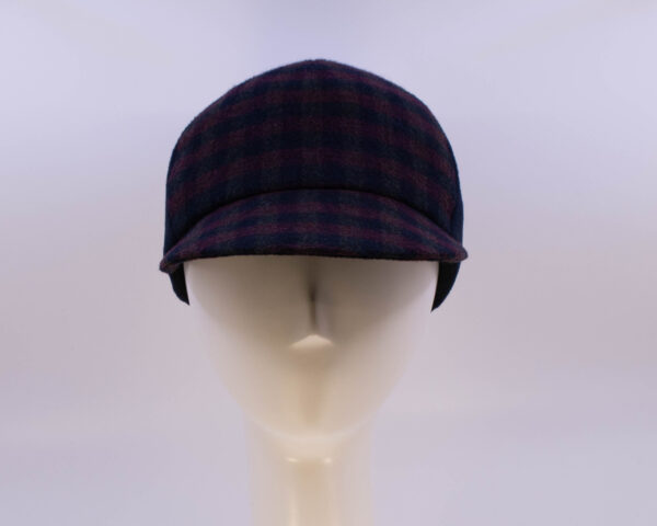 Rose: Ball Cap - Burgundy Check/Navy